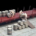 In der Spur 3030005 - TT - Arbeiter mit Holzfässer - Set 2